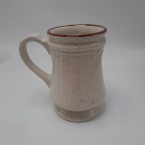 Syracuse China Brown Speckled Pedestal Stoneware Coffee Tea Mug